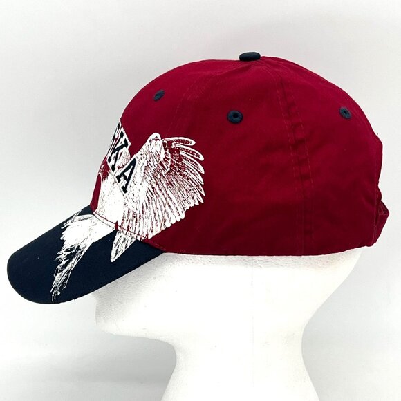 Alaska Embroidered Baseball Cap Hat Eagle Graphic Red Black Navy Blue Adjustable - Picture 10 of 12